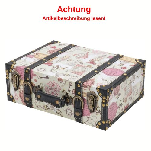 HMF Schatztruhe Vintage Koffer aus Holz Barock 44cm #1924