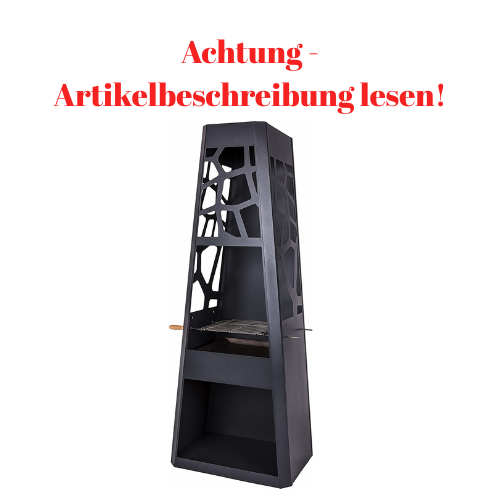 Dobar Metall Gartenkamin mit Grillrost Terrassenofen Feuerstelle Gartenfeuer #DH50