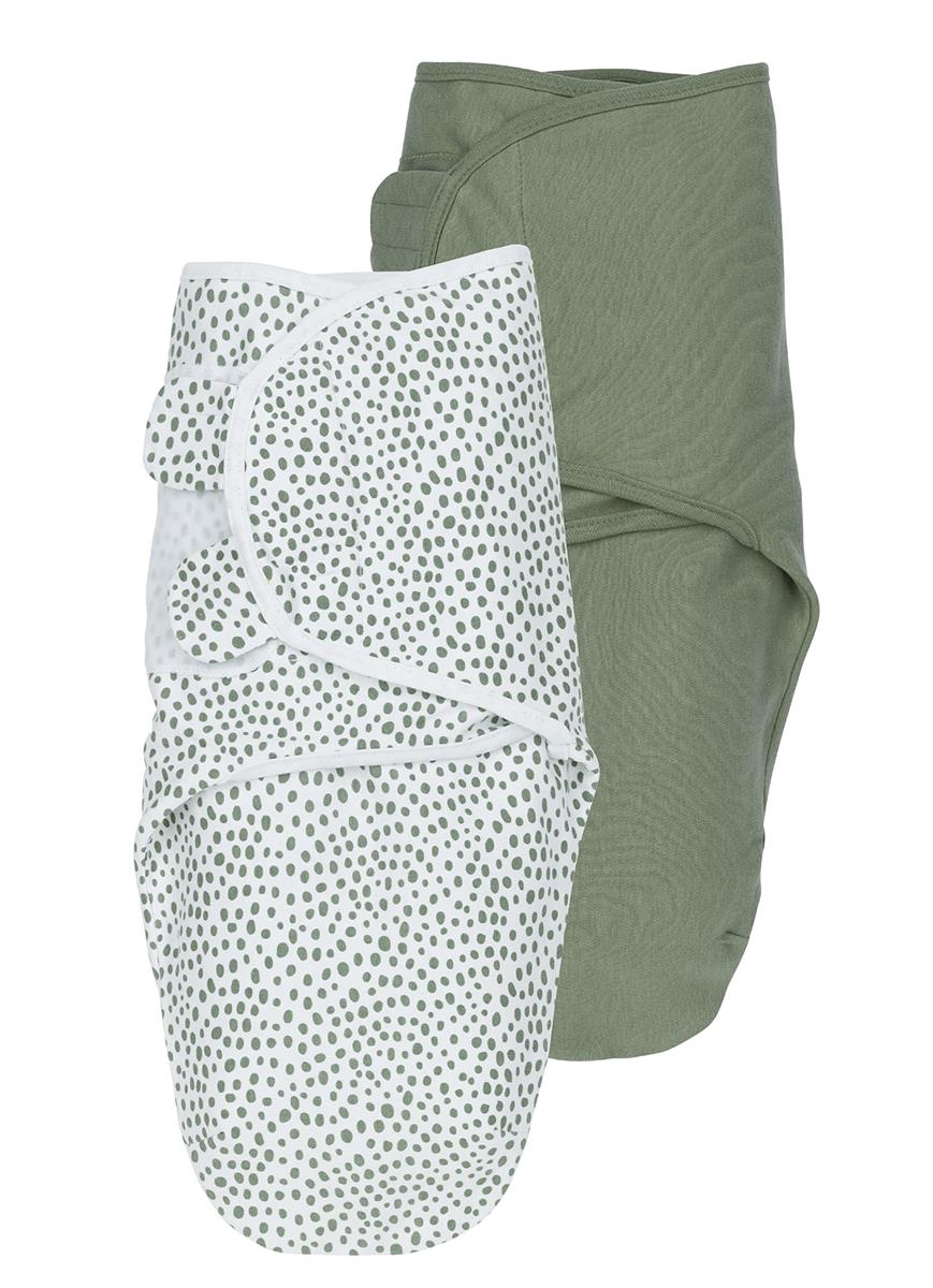 MEYCO 340011 Baby Cheetah/Uni Pucksack 2er Pack, Erstausstattung Neugeborene (Pucktuch für Babys ab 4-6 Monaten, weicher Schlafkomfort, atmungsaktiv und feuchtigkeitsabsorbierend, Einschlafhilfe), Waldgrün