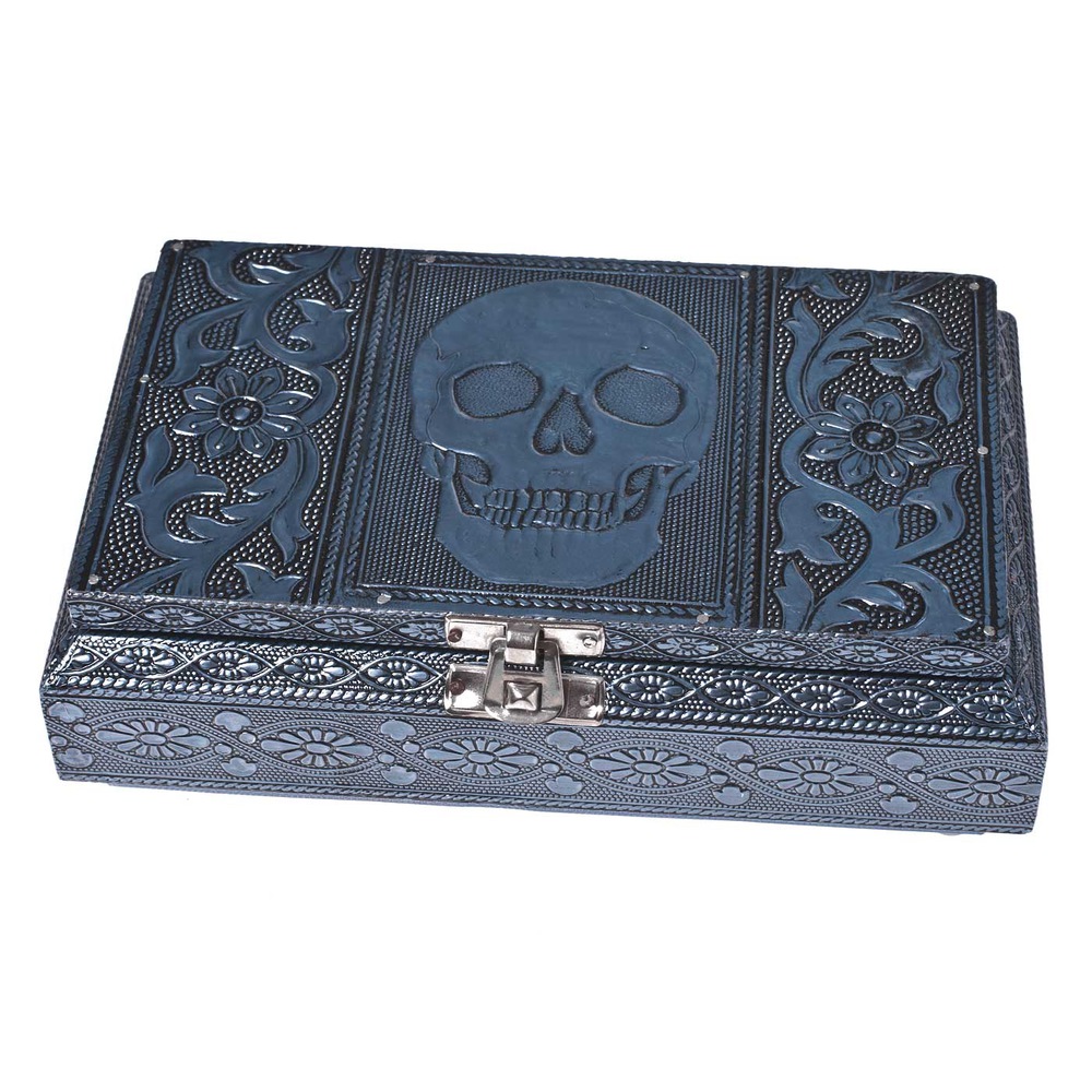 Schmuckbox aus Aluminium, verschiedene Designs, 20 x 12 x 6 cm