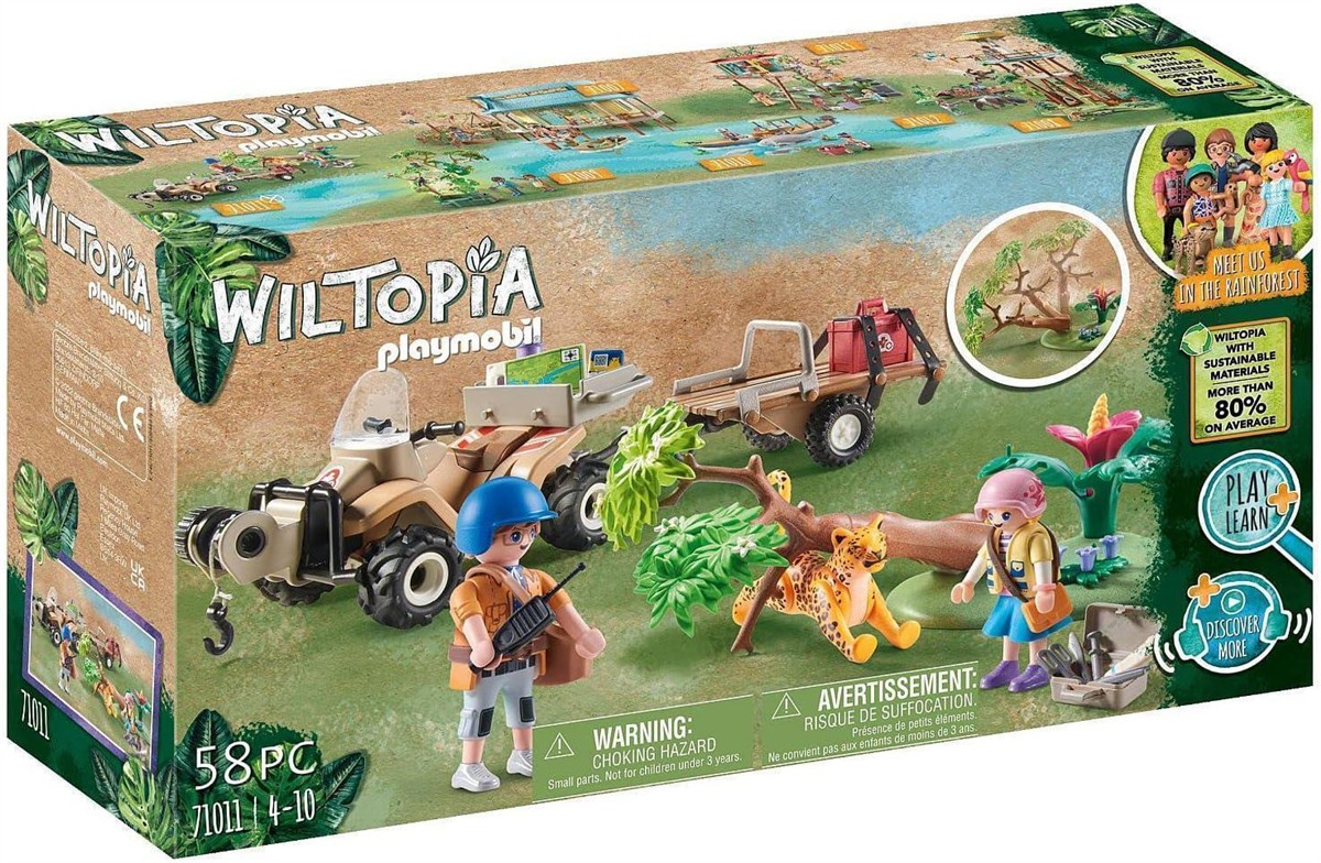 Jungelset, Playset, Wilde Tiere, Traktor, Figuren