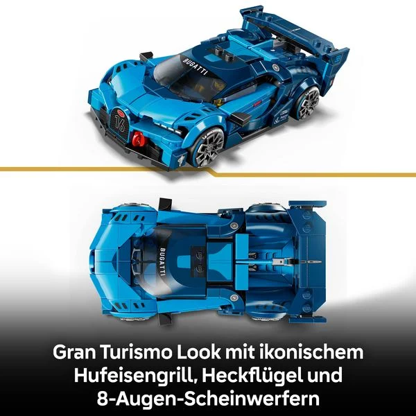 Spielzeugauto, Modellauto, Lego-Komplettset, Gran Turismo Look, Blaues Auto