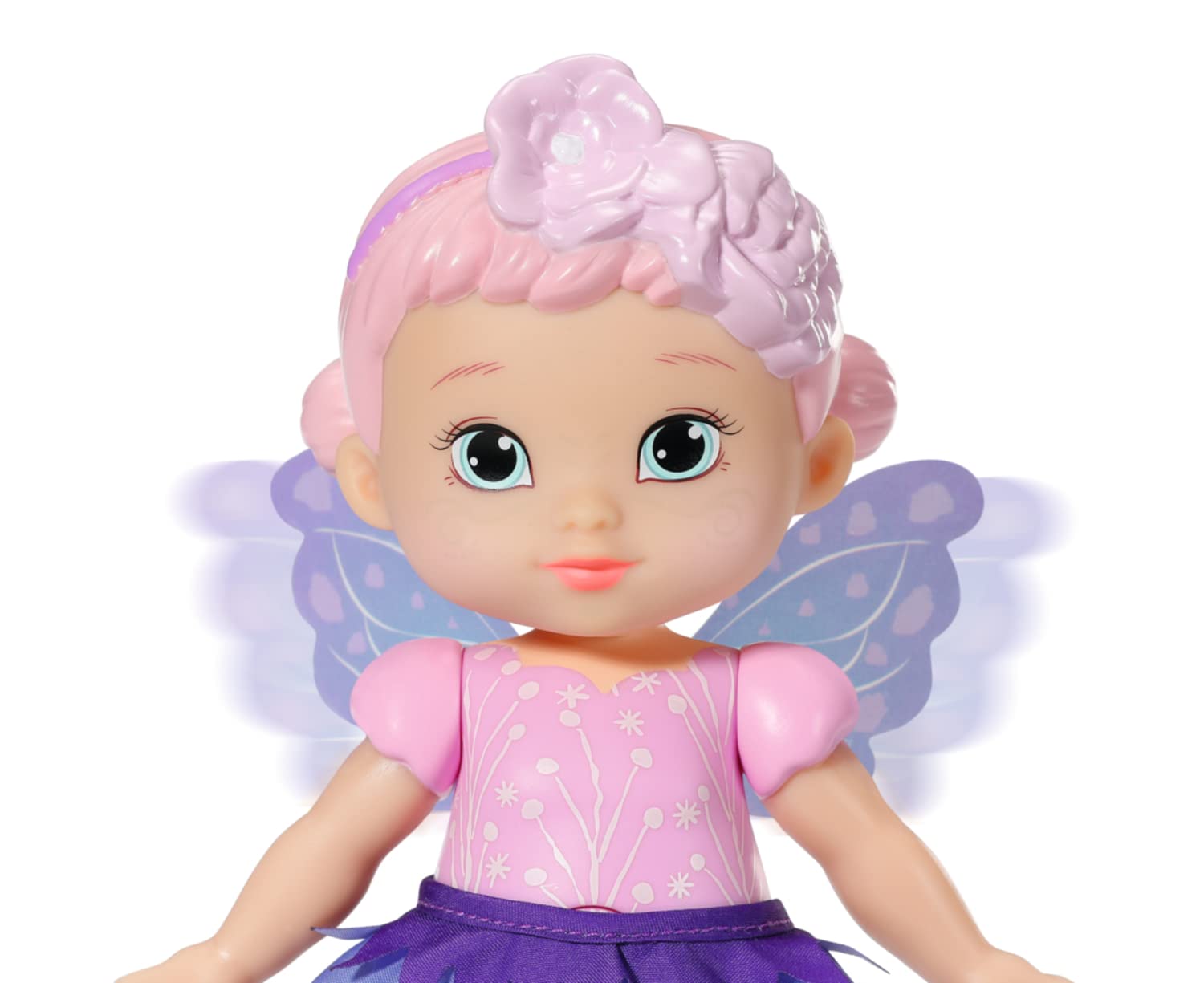 Zapf Creation 833780 BABY born Storybook Fairy Violet Feen-Puppe mit Flügeln Farbwechsel Tattoo Feenlicht Zauberstab Spielpuppe