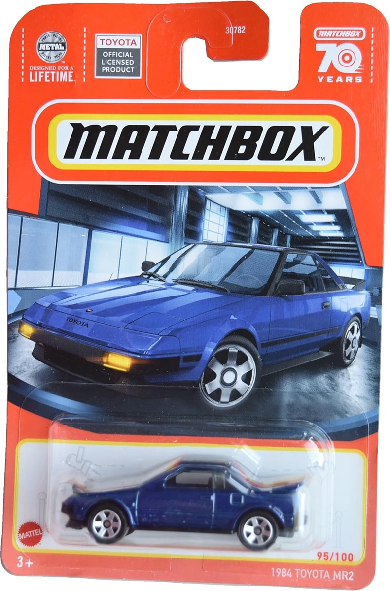 Spielzeugauto, Matchbox, Toyota MR2, Blaues Auto, Zinkgussmodell