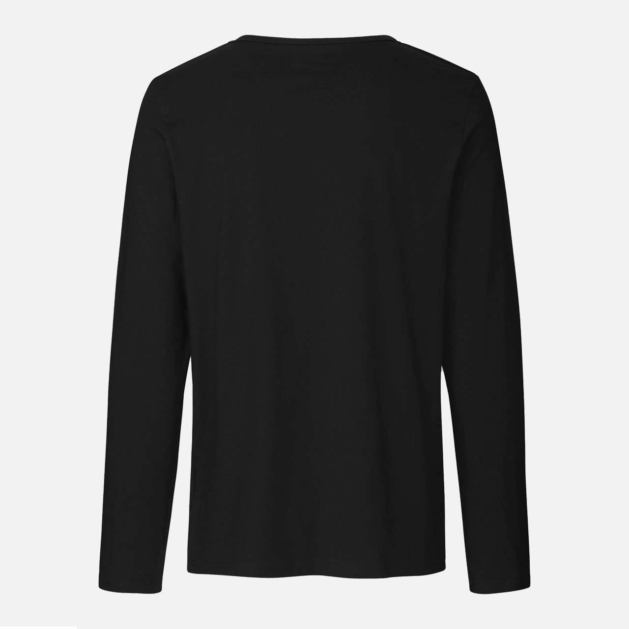 Mens Long Sleeve Shirt - Bio Baumwolle - Black 2XL Schwarz