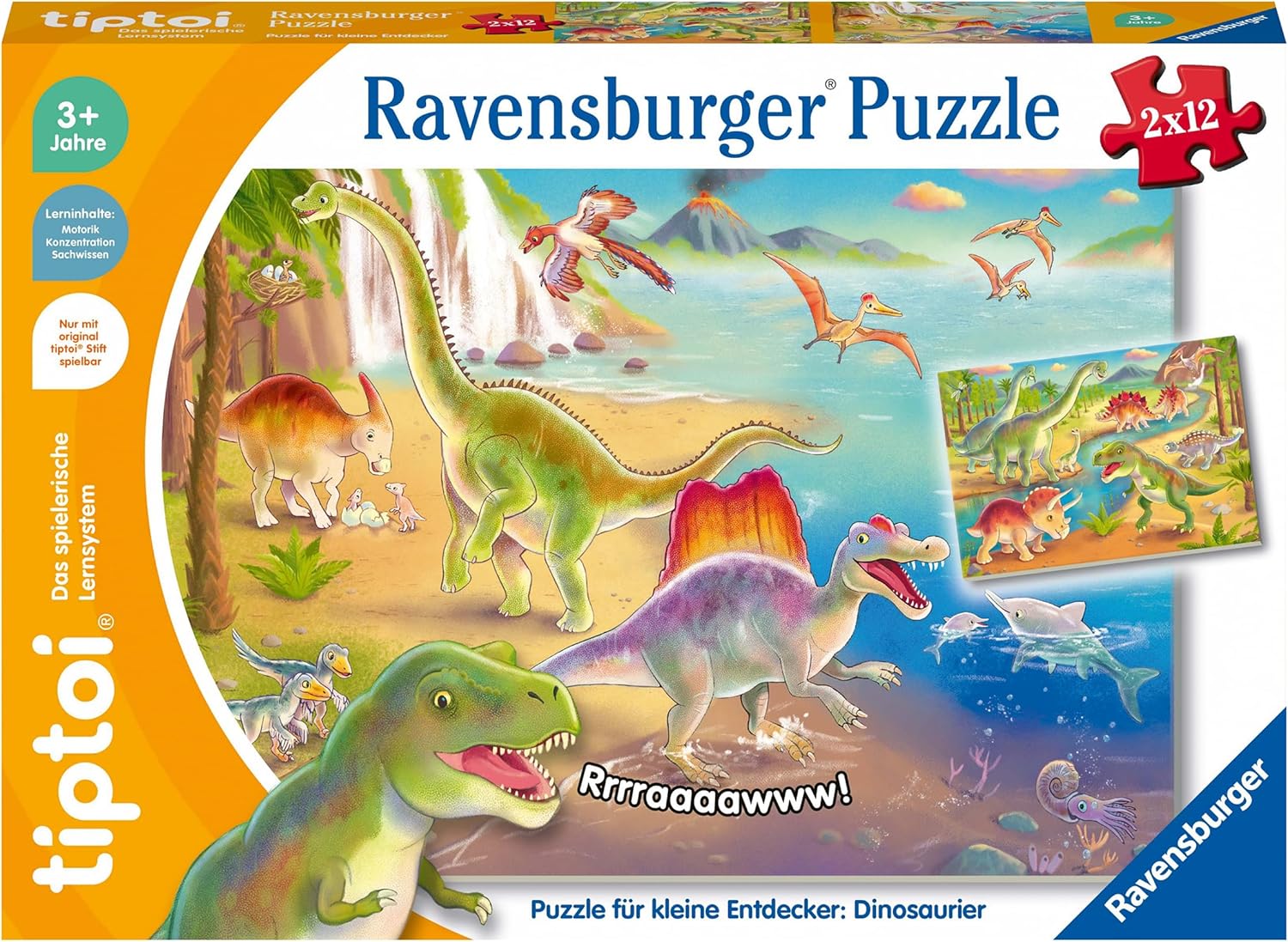 Ravensburger Puzzle Puzzle für kleine Entdecker: Dinosaurier 12 Teile