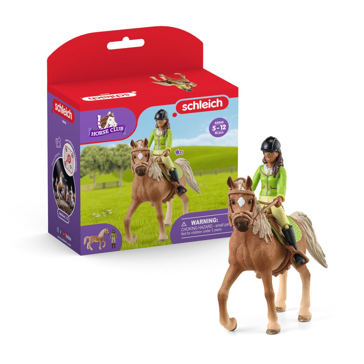 schleich 42542 HORSE CLUB Sarah & Mystery, für Kinder ab 5-12 Jahren, HORSE CLUB - Spielset
