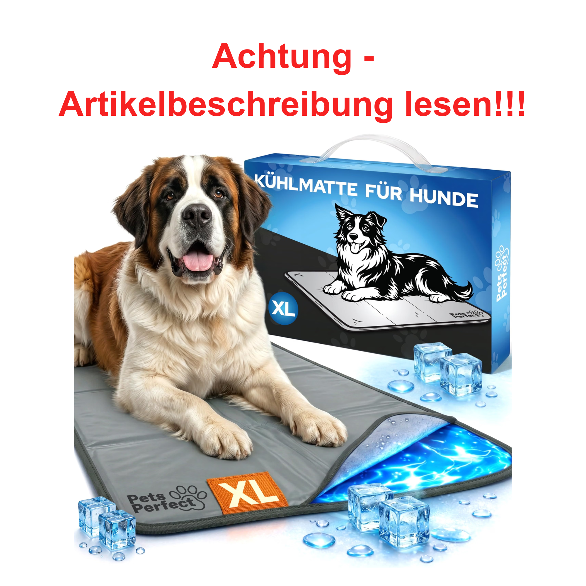 Hund, Kühlmatte, XL, Hundematte, Eiswürfel