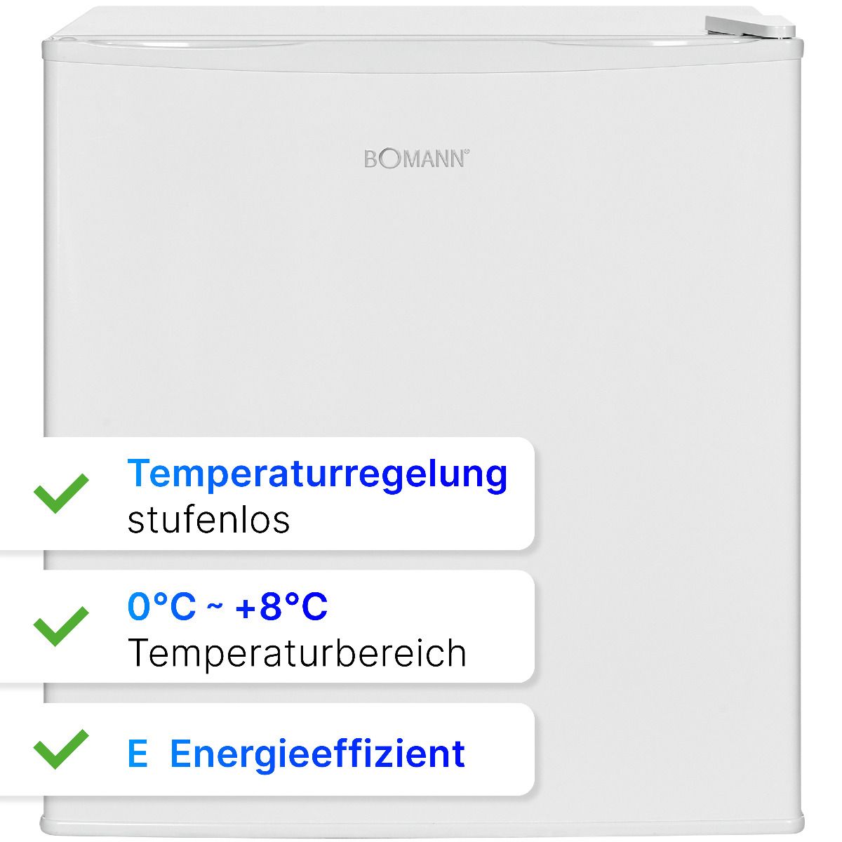 Bomann Kühlbox KB 7346 weiß 45L Mini-Kühlschrank Küchenkühlschrank
