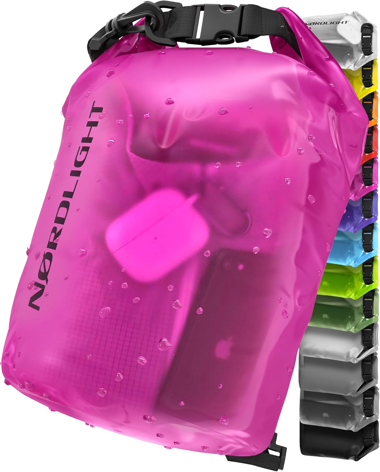 Nordlight Wasserdichter Rucksack Dry Bag 5L - Roll Top Rucksack Kurierrucksack pink