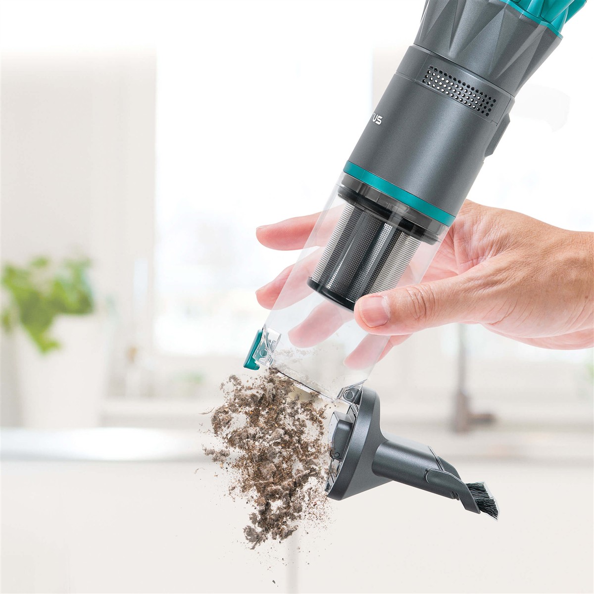 Akkusauger, Handstaubsauger, Filtereinsatz, Küchenreinigung, Schaufel und Bürste