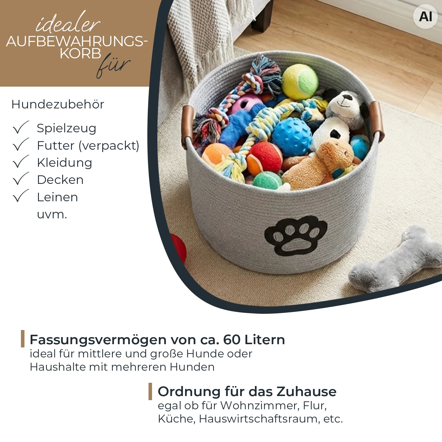 Hundezubehör, Spielzeug, Futter (verpackt), Kleidung, Decken