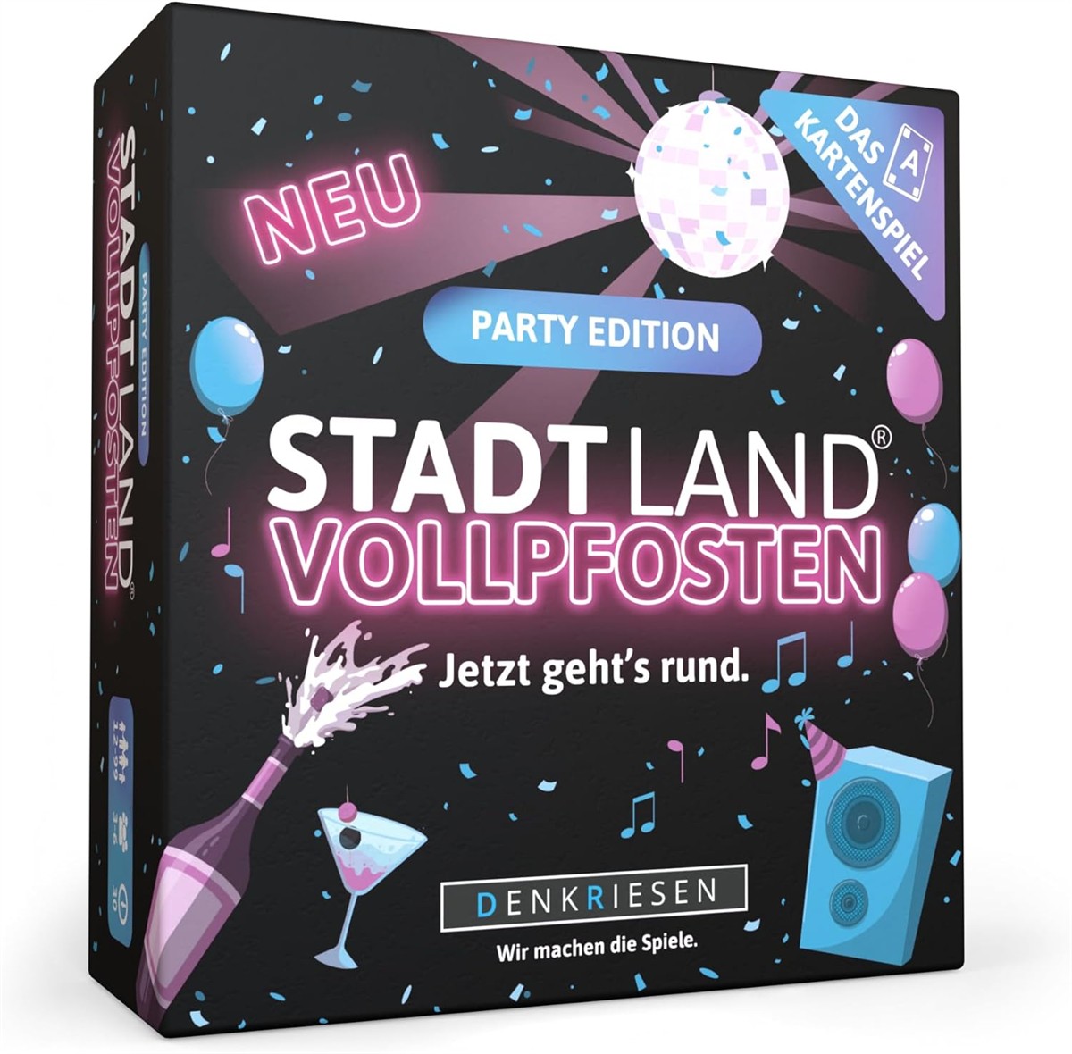 Party edition, Stadt Land Vollposten, Gesellschaftsspiel, Nachtclub, Lautsprecher