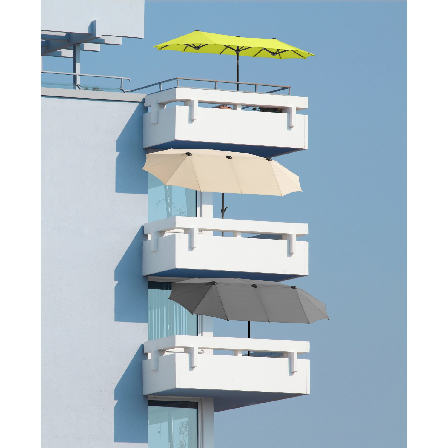 Schneider Schirme Balkonschirm Salerno 150 cm x 300 cm Anthrazit