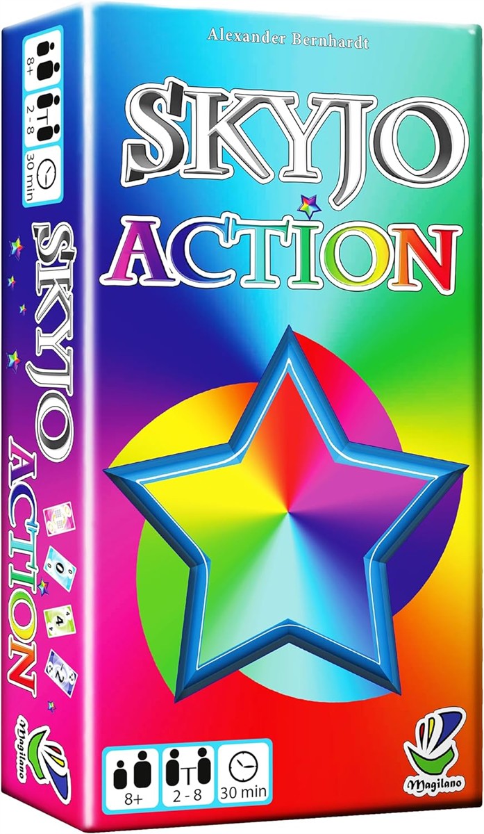 Brettspiel, Familienspiel, bunt, Stern-Symbol, Altersfreigabe 8+