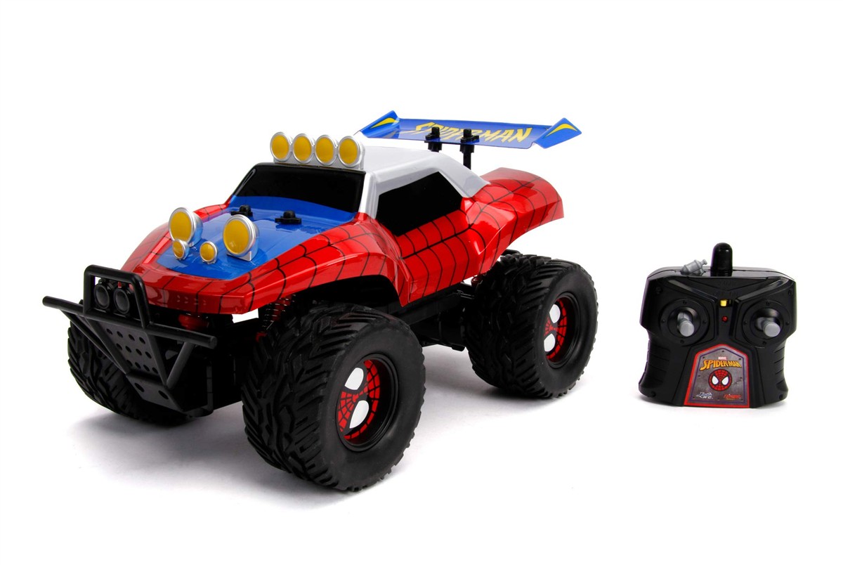 RC-Auto, Monstertruck, Rot Blau, Vier-Räder, Fernsteuerung