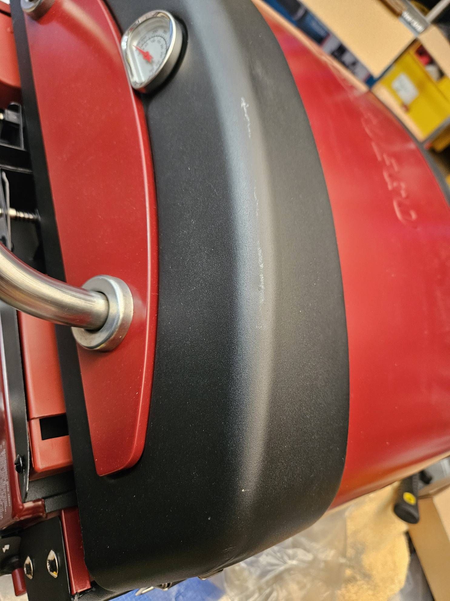 El Fuego Tischgasgrill Smoker Medison 2 Brenner Rot #E364