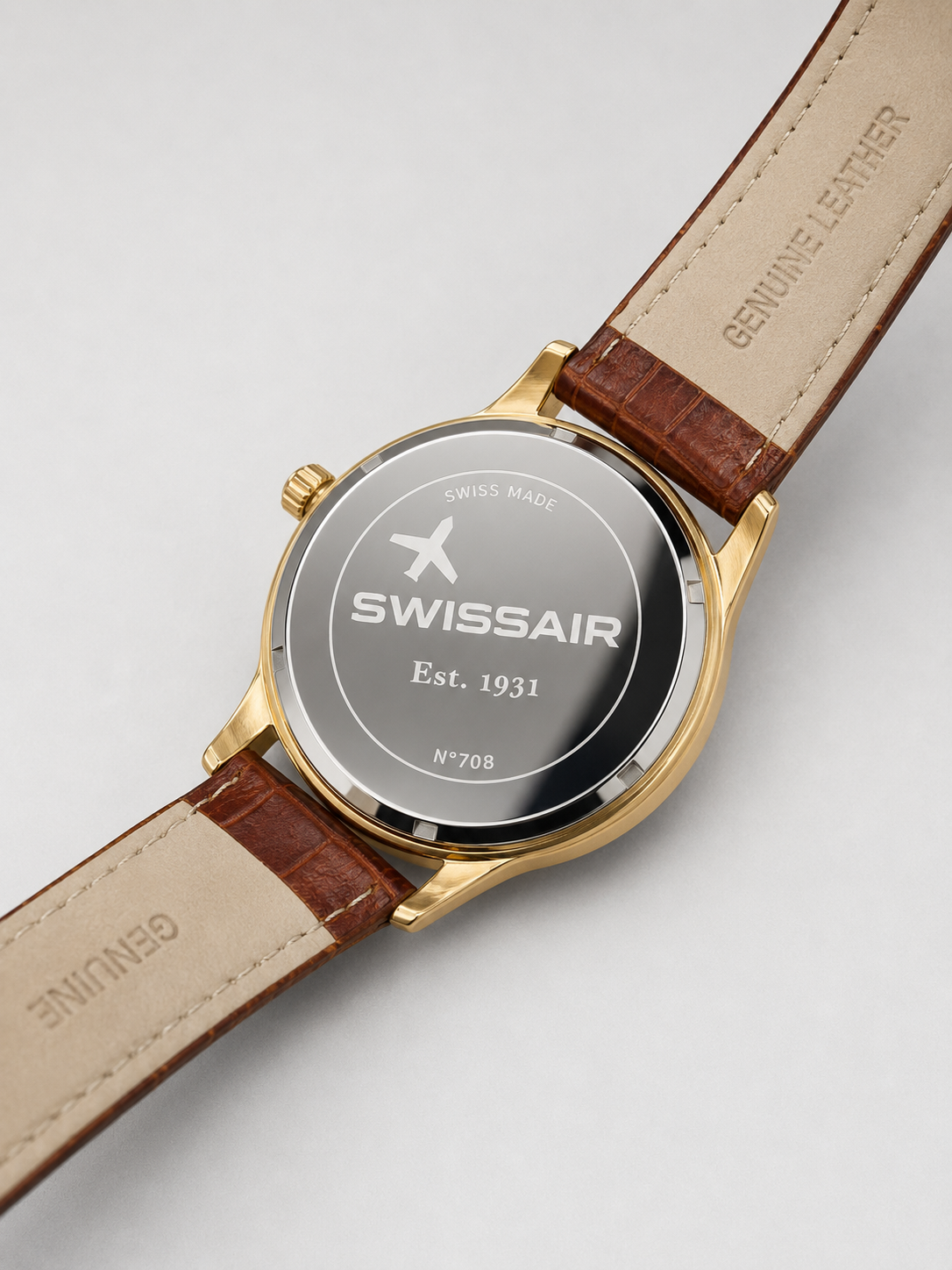 Swissair „Classic“ Sammleruhr – Bradford Exchange (Dresswatch weiß, limitiert)
