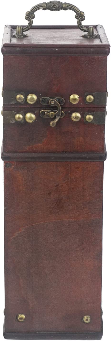 HMF Vintage Deko Geschenkbox mit Deckel aus Holz braun