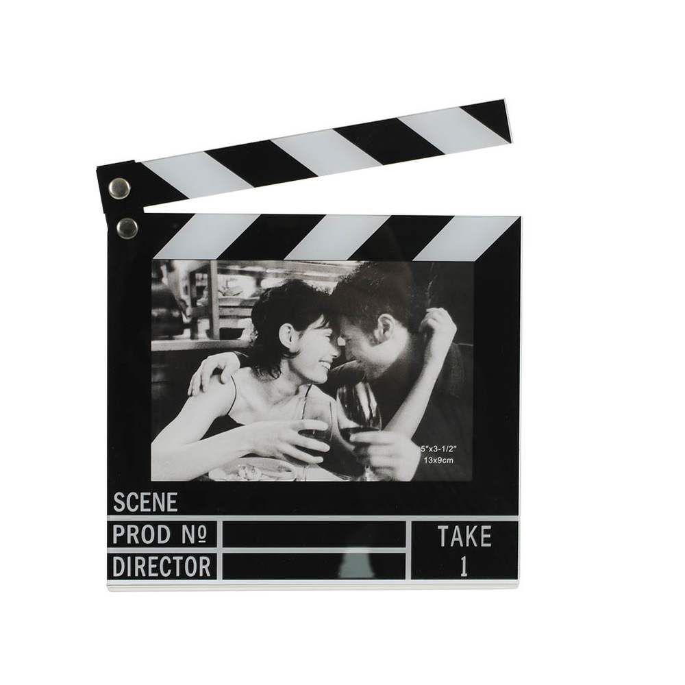 Bilderrahmen FILMKLAPPE, beweglich für Fotos im Format 13 x 9 cm