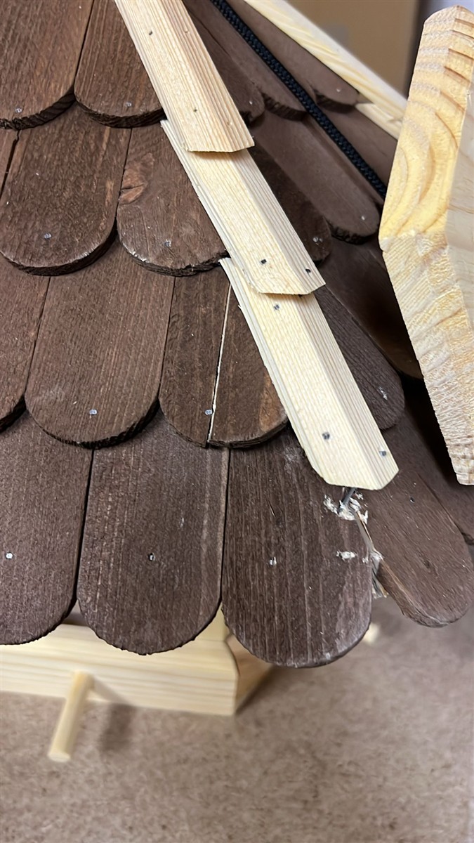Holzschindeln, Dachdeckung, Holzlatten, Dachkonstruktion, Schindeln