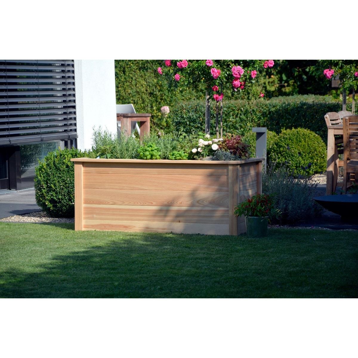 pflanzkasten, holzkasten, gartengestaltung, pflanzenbeet, outdoor