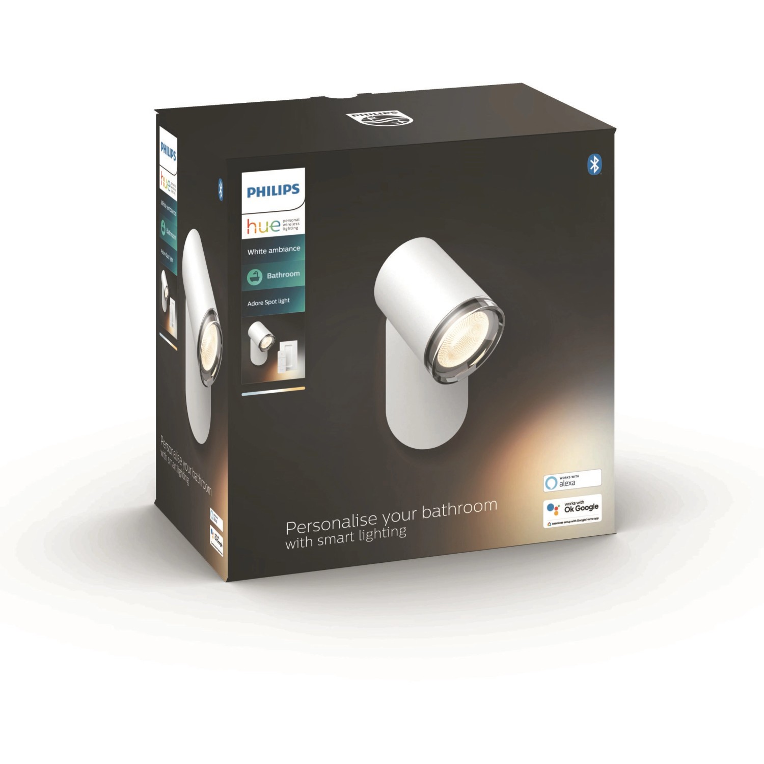 Philips Hue Spot 1 flg. White Ambiance Adore Weiß 250 lm inkl. Dimmer