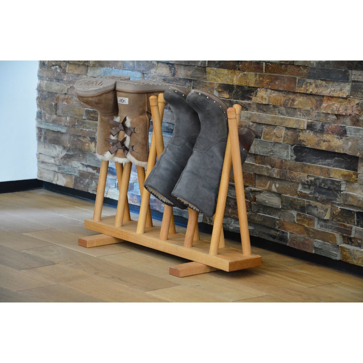 Schuhständer, Bootenhalter, Holzständer, Stiefelhalter, Schuhaufbewahrung