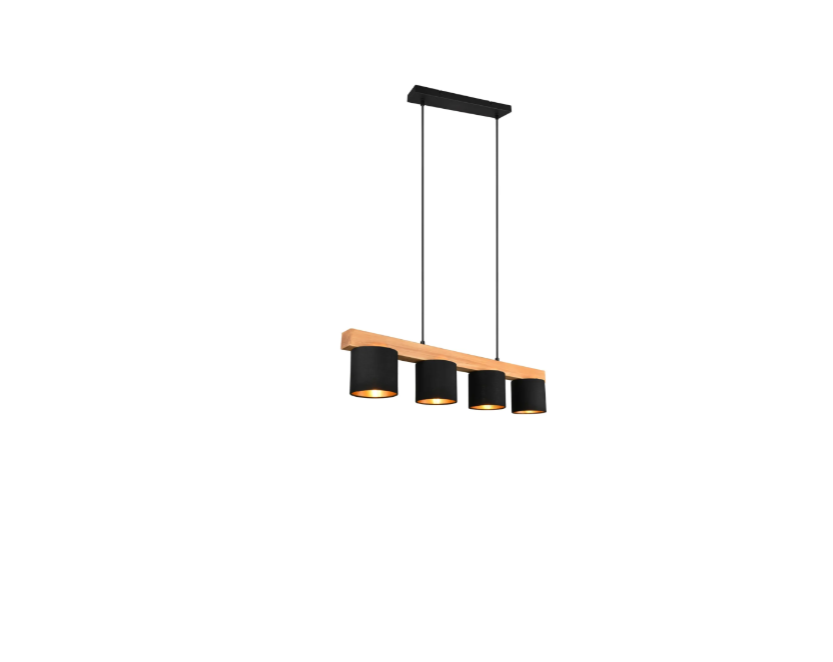 Reality Pendelleuchte Cameron 4-flammig Naturbelassen 75 cm x 12 cm