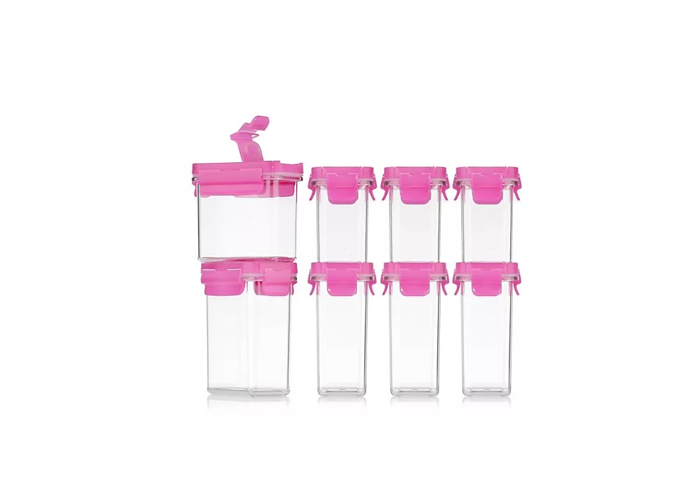 LocknLock 8 Vorratsdosen Tritan Vorratsbehälter Frischhaltedose Aufbewahrung pink