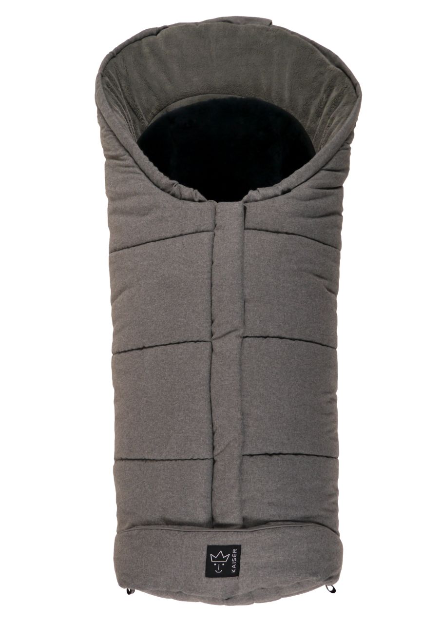 KAISER 65699324 Fußsack Jooy Sheepy mit Lammfelleinlage anthrazit melange
