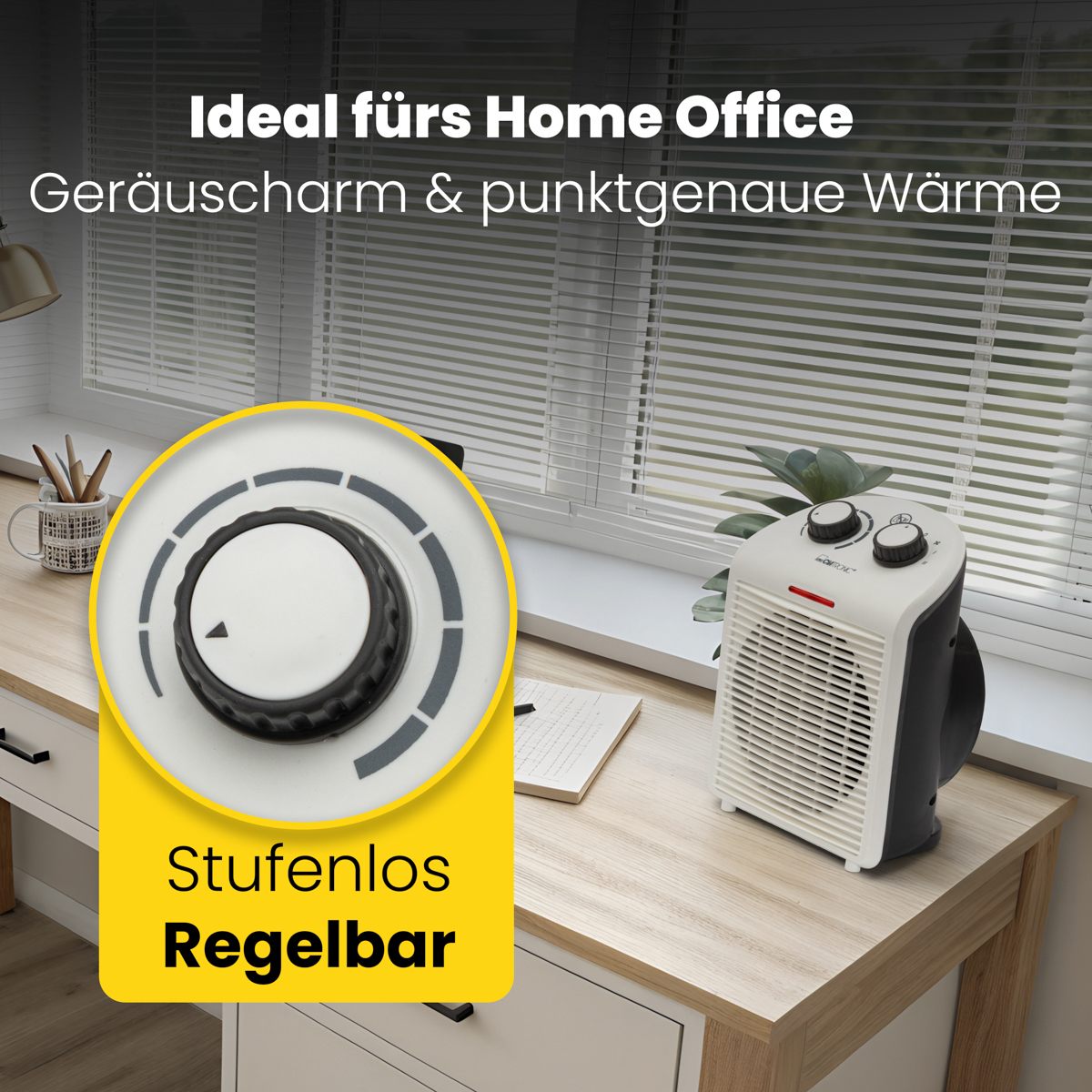 Clatronic Heizlüfter HL 3761 weiß Haushaltsgerät Heizgerät heizen wärmen