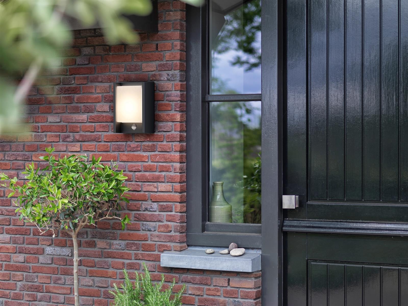 Philips LED Außenwandleuchte mit Bewegungsmelder Arbour Anthrazit 6 W