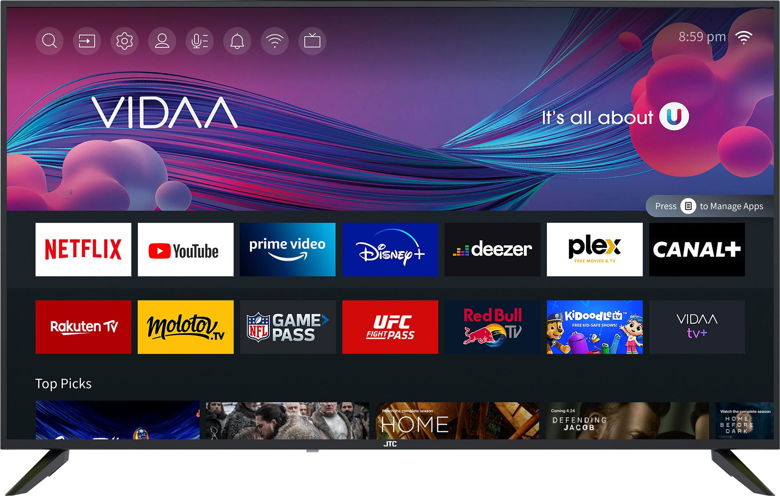 Jay-Tech S50U25052VJ LED-Fernseher Uktra HD