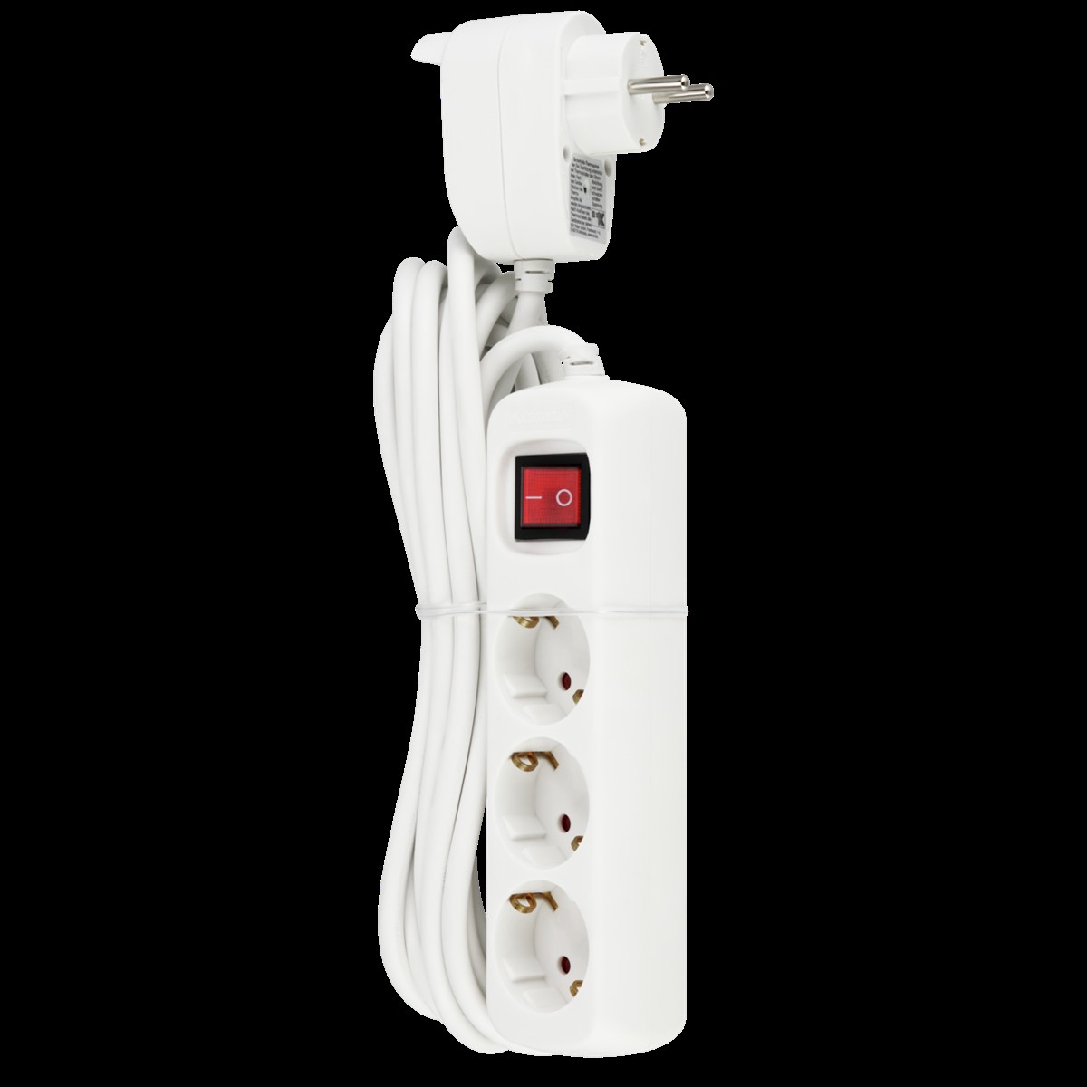 mehrfachsteckdosenleiste, verlängerungskabel, schalter, eu-stecker, 3-fach