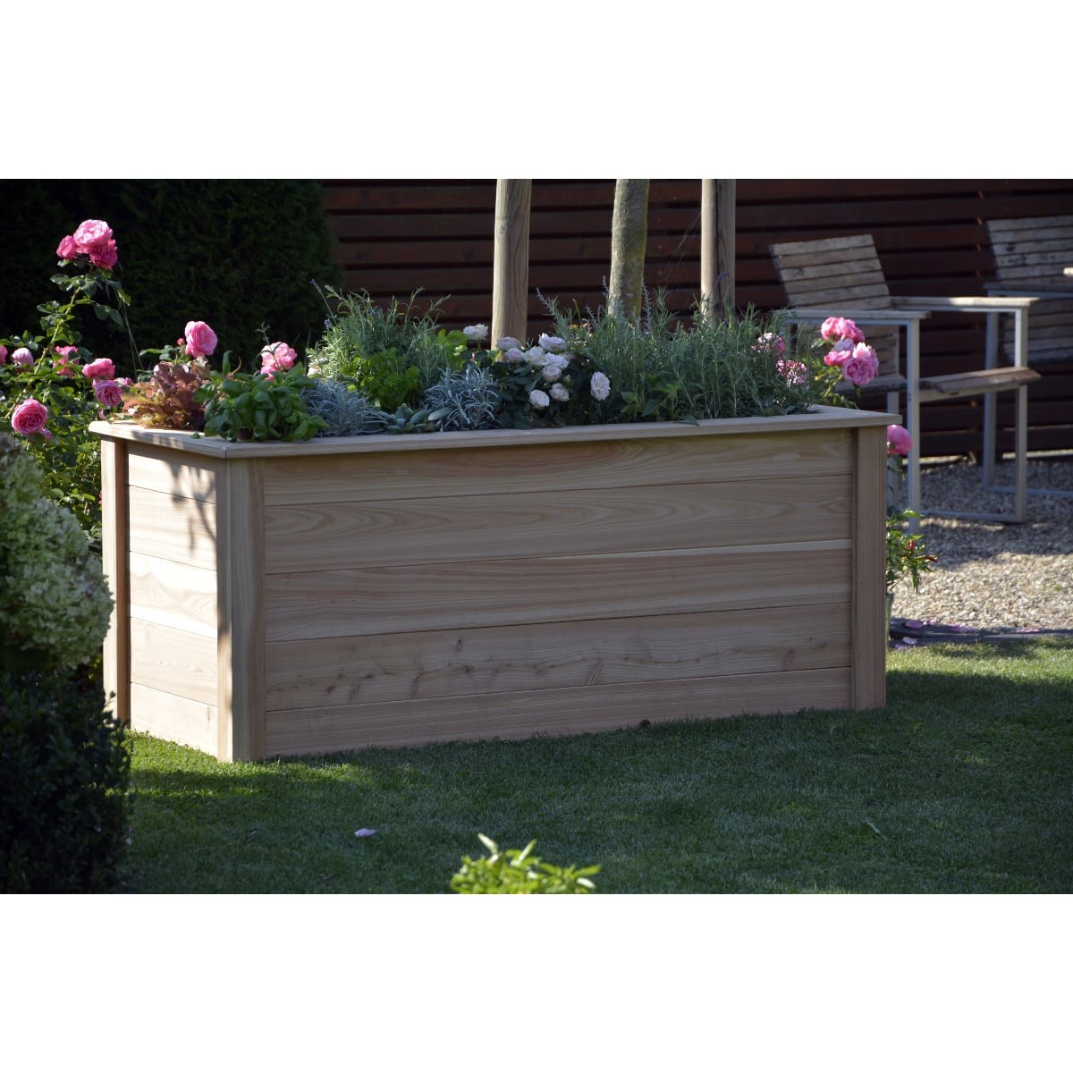 Holzpflanzkasten, Blumenbeet, Gartenbeet, pflanzbeet, Holzplanter