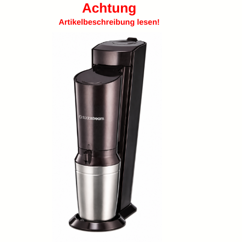 Wassersprudler, schwarz, Edelstahlflasche, Kunststoffgehäuse
