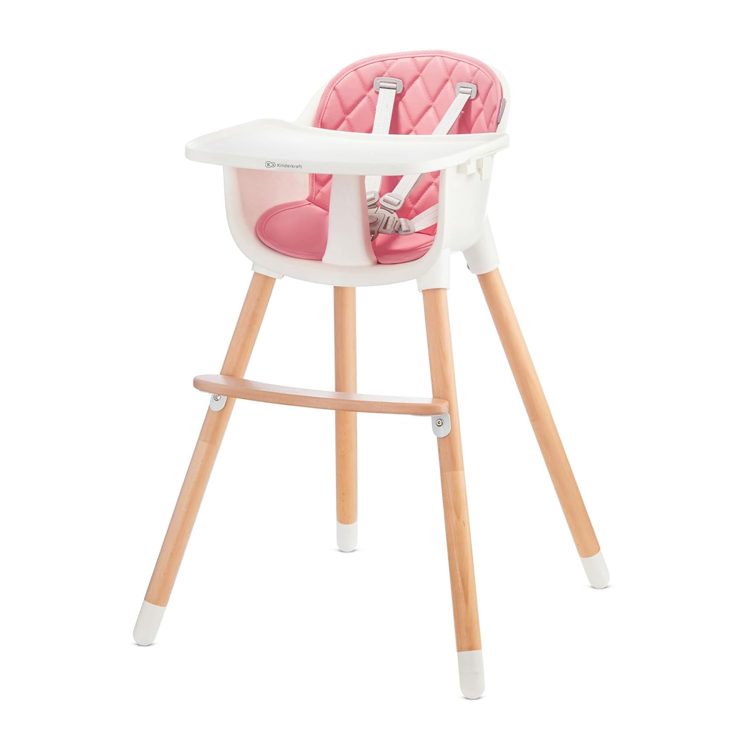 Kinderkraft Hochstuhl SIENNA 2 in 1 Kinderhochstuhl Babystuhl Kombihochstuhl Holz