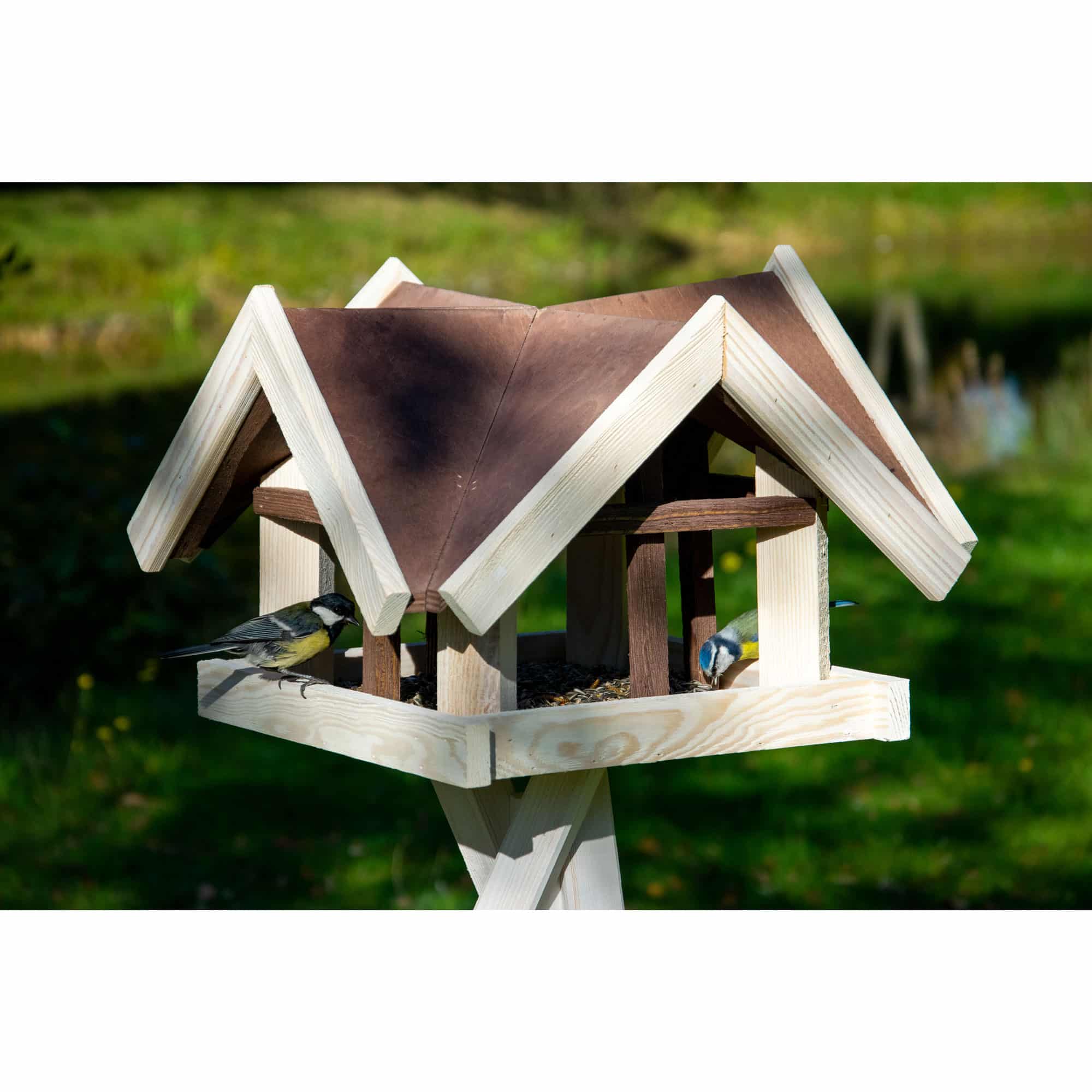 Dobar Vogelvilla Vogelfutterhaus Antikfinish Vogelhaus Futterstation #D247