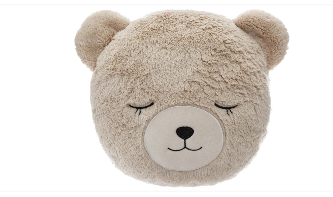 Kinderkissen "Bär" - Kunstpelz - D28 cm