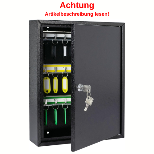 HMF Schlüsselschrank Schlüsselkasten 42 Haken schwarz #2032