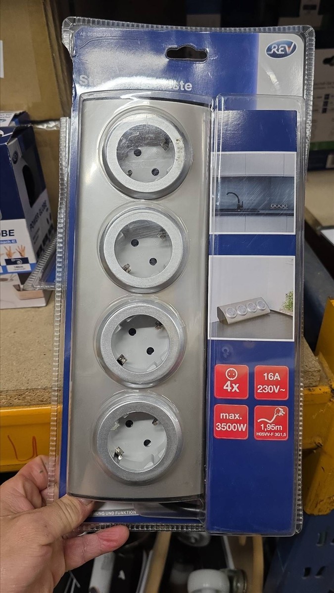 Mehrfachsteckdose, Steckdosenleiste, Kaltgerätestecker, 230V~, 16A