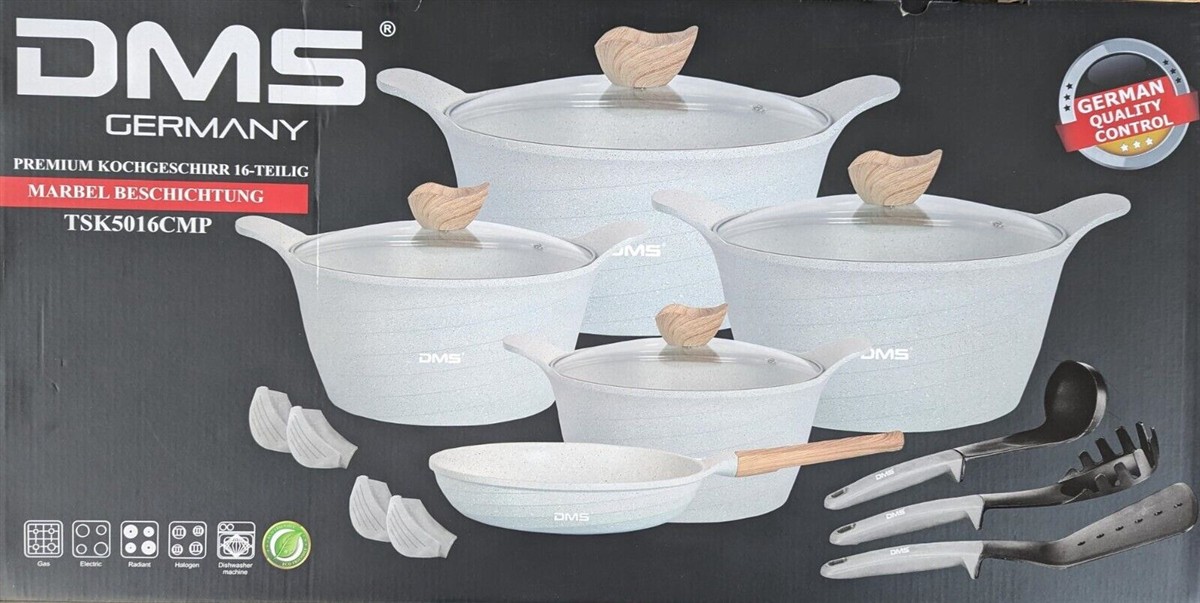 Topfset, Beschichtungen, Stoffe, Kochgeschirr, DMS Germany