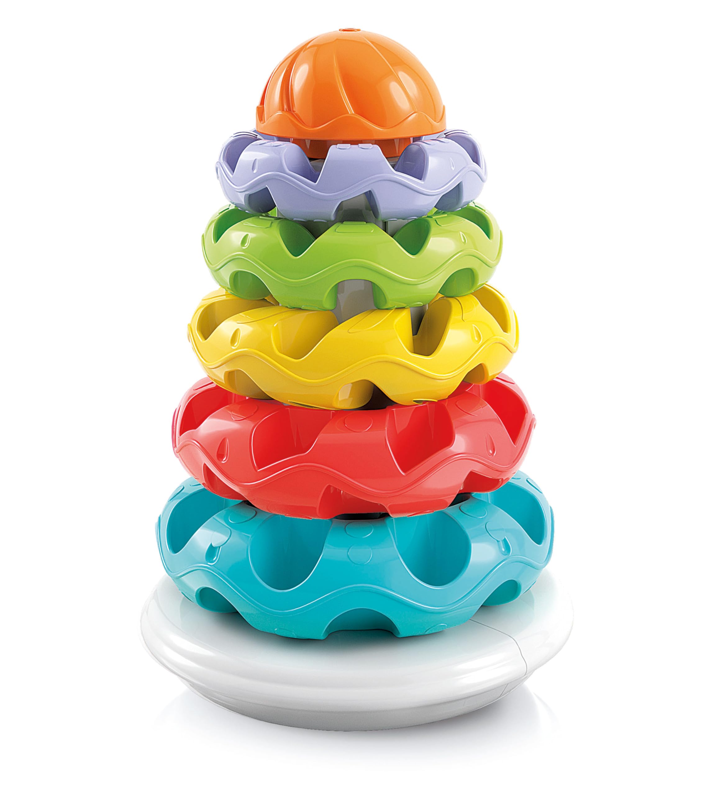 Clementoni 17103.3 Baby Stapel-Ringe/Farbring-Pyramide (Play for Future-100% recycelte Materialien), Multicolor