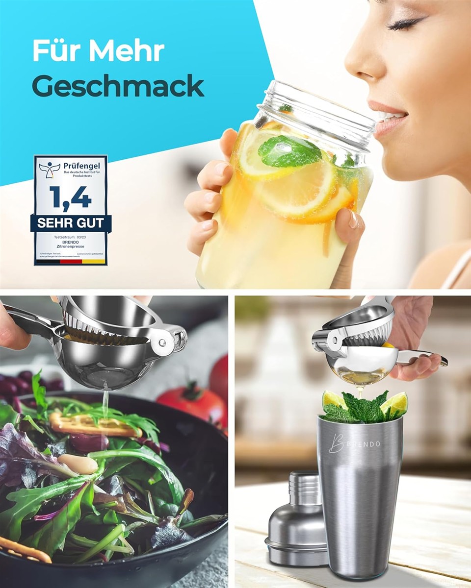 Zitrusdrink, Glas-Mason, Küchenwerkzeug, Zitruspresse, Mixer-Set