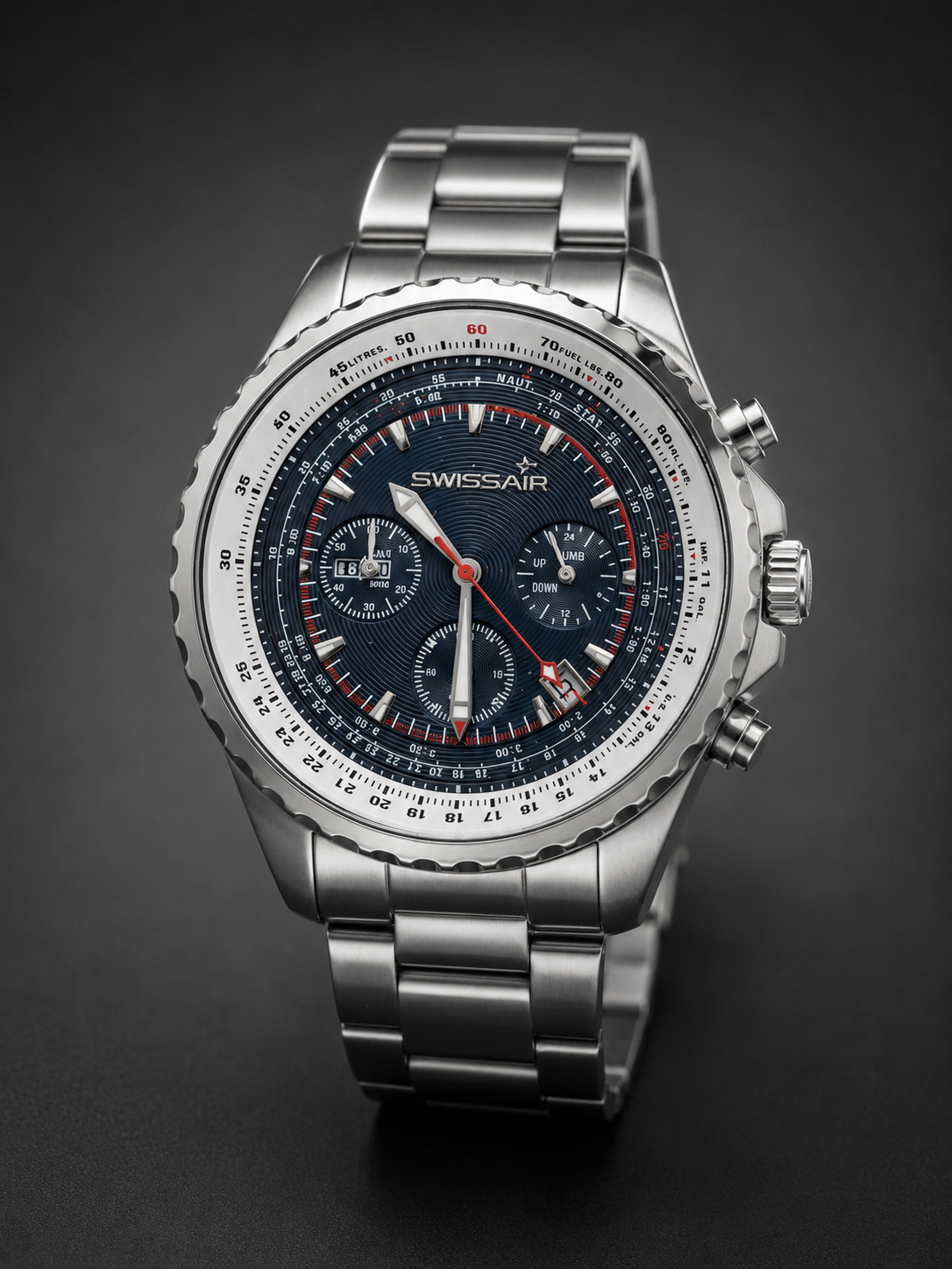 Swissair „Silber Edition“ Sammleruhr – Bradford Exchange (limitiert, mit Zertifikat)