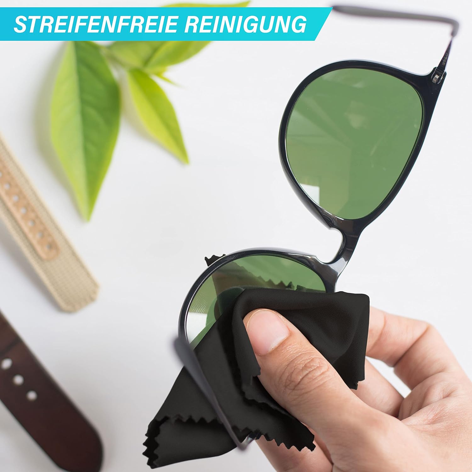 Frambay 6er Set Brillenputztuch Mikrofaser in Optikerqualität Brillenputztücher für Brille Handy und Kamera Brillen Putztücher - 18x15cm Brillenputztuch Microfaser