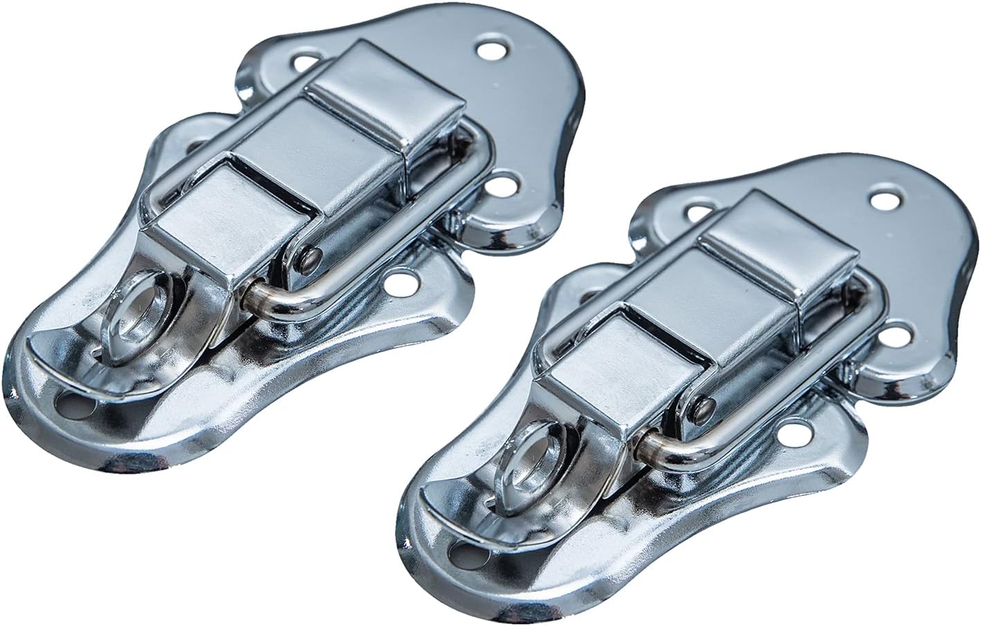 HMF Spannverschluss mit Schlossöse 2 Stück 50 x 95 mm Silber verzinkt
