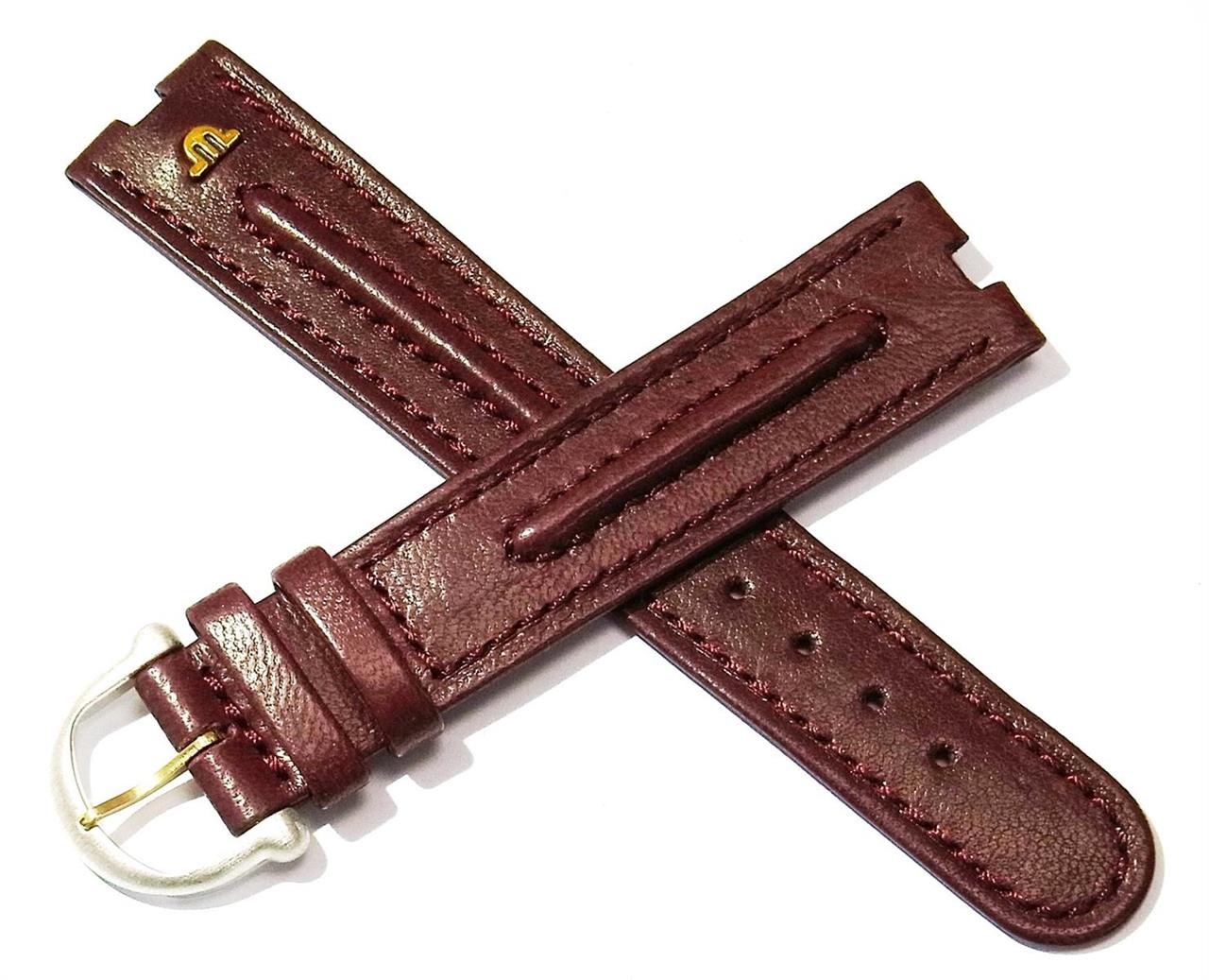 Maurice Lacroix Uhrenbänder Schwarz Lederband rot 18mm