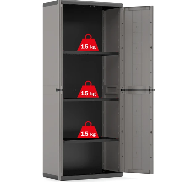 Keter KIS Kunststoffschrank Jolly 68 cm x 166 cm x 39 cm Dunkelgrau
